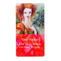 ROMANTISCHE VROUW MET EEN SPARKERPIEGEL, VERDER, R