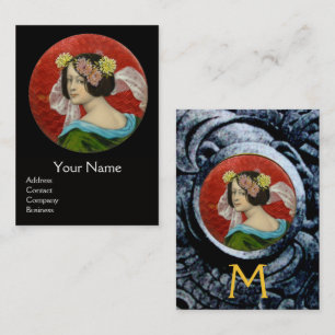 ROMANTISCHE VROUW MET STROMEN EN BESTRIJDING VAN G VISITEKAARTJE