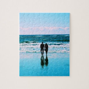 Romantische wandeling op het strand - 8x10 - 110 p legpuzzel