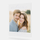 Romantische warme minimalistische foto acryl bord (Hoek)
