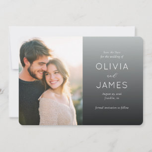 Romantische warme minimalistische foto save the date