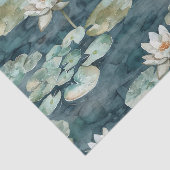 Romantische waterlelieblad lotus bloemige bruidsdo tissuepapier (Detail)