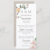 Romantische Waterverf Apple Blosgeld Weddenschap M Menu (Voorkant / Achterkant)