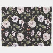 Romantische waterverf bloemen fleece deken (Voorkant (Horizontaal))