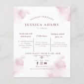 Romantische waterverf bloemen Flyer (Achterkant)