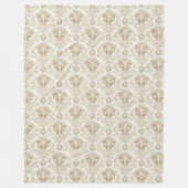 Romantische Waterverf Damask Warm Elegant Retreat Fleece Deken (Voorkant)