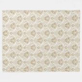 Romantische Waterverf Damask Warm Elegant Retreat Fleece Deken (Voorkant (Horizontaal))