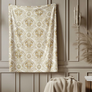 Romantische Waterverf Damask Warm Elegant Retreat Fleece Deken