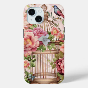 Romantische  Waterverf Floral Birdcage