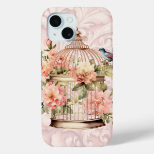 Romantische  Waterverf Floral Birdcage