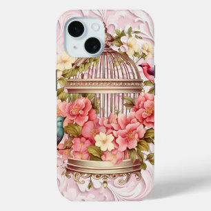Romantische  Waterverf Floral Birdcage