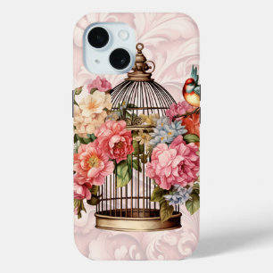 Romantische  Waterverf Floral Birdcage