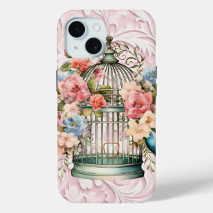 Romantische Waterverf Floral Birdcage