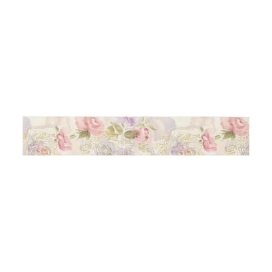 Romantische Waterverf Floral Wrapping Paper - Eleg Uitnodigingen Wikkel (Vlak)