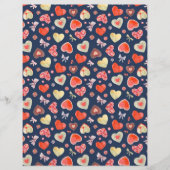 Romantische Waterverf Harten Briefhoofd (Voorkant)