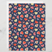 Romantische Waterverf Harten Briefhoofd (Voorkant / Achterkant)