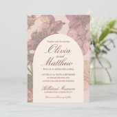 Romantische Waterverf Hydrangea bruiloft uitnodigi Kaart (Staand voorkant)