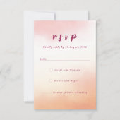 Romantische waterverf kleurrijke bruiloft RSVP Bedankkaart (Voorkant)