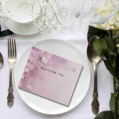 Romantische Waterverf Lila Cream Bloemen E-mail All In One Uitnodiging