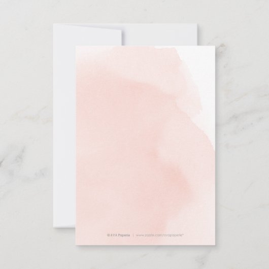 Romantische waterverf met bloemen RSVP (Achterkant)