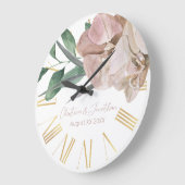 Romantische Waterverf Orchideeën Grote Klok (Hoek)