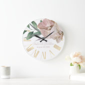 Romantische Waterverf Orchideeën Grote Klok (Huis)