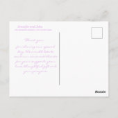 Romantische Waterverf Paarse Peony Weddenschap Dan Briefkaart (Achterkant)