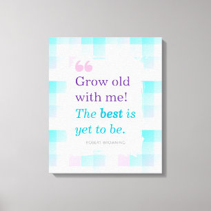 Romantische Waterverf Quote Canvas Afdruk