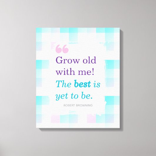 Romantische Waterverf Quote Canvas Afdruk (Voorkant)