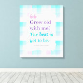 Romantische Waterverf Quote Canvas Afdruk (Insitu (Houten vloer))