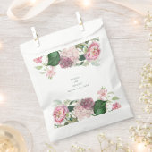 Romantische Waterverf Roze Bloemen Tuin Bruiloft Bedankzakje (Geknipt)