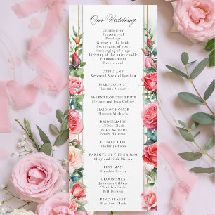 Romantische Waterverf Roze Rozen & Kalligrafie Programma