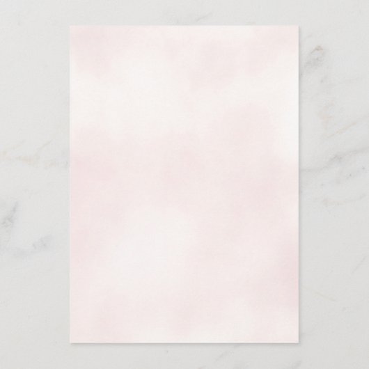 Romantische Waterverf Roze witte rozen RSVP-kaart Advieskaart (Achterkant)