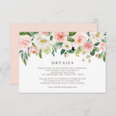 Romantische Waterverf Spring Blooms Weddenschap RSVP Kaartje (Voorkant / Achterkant)