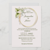 Romantische Waterverf White Rose Kaart (Voorkant / Achterkant)