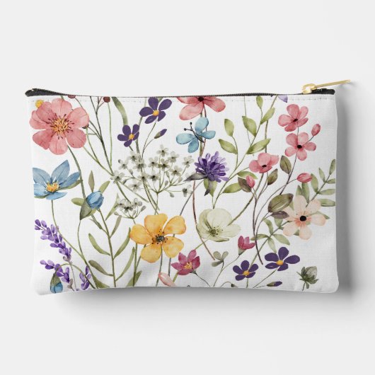 Romantische waterverf wilde bloemen etui (Achterkant)