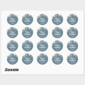 Romantische waterverf witte bloemen bruiloft ronde sticker (Vel)