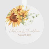 Romantische Waterverf Zonnebloemen Ornament (achterkant)