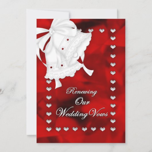 ROMANTISCHE WEDDING RENEWING VOWS INVITATION - HAR KAART (Voorkant)