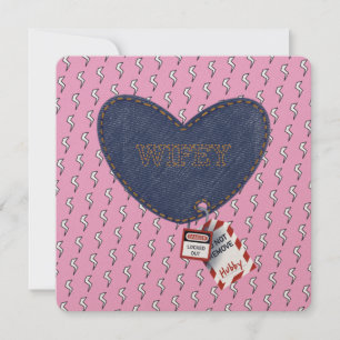 Romantische Wifey Hubby Elektrisch Lock Label Hart