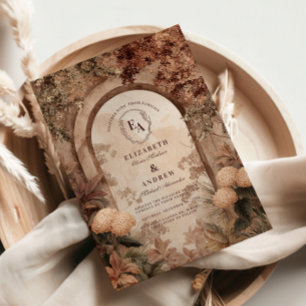 Romantische Wijngaard Boog bruiloft Kaart