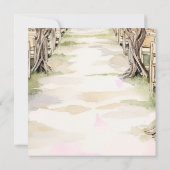 Romantische wijngaard Grapevine bruiloft uitnodigi (Achterkant)