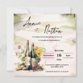 Romantische wijngaard Grapevine bruiloft uitnodigi (Voorkant)