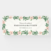 Romantische wijnstokken spandoek (Horizontaal)