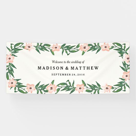 Romantische wijnstokken spandoek (Horizontaal)