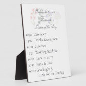 Romantische Wilde Bloem Boho Bruiloft Programma va Fotoplaat (Zijkant)