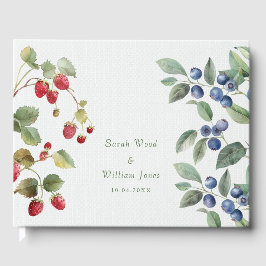 Romantische wilde zomer bessen bruiloft gastenboek