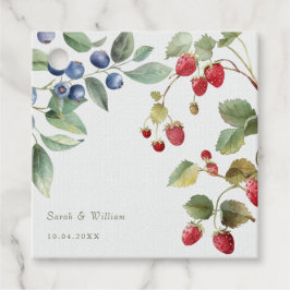 Romantische wilde zomerbessen bruiloft gunst Label