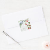 Romantische wilde zomerbessen bruiloft Sticker (Envelop)