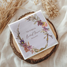 Romantische Wildflower Eten en Drinken Label Set